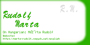 rudolf marta business card